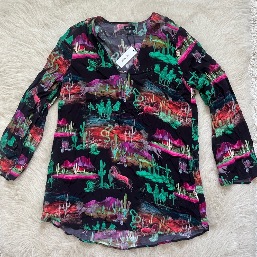 Rodeo Plunge Smock Mini Dress - Picture 8 of 11